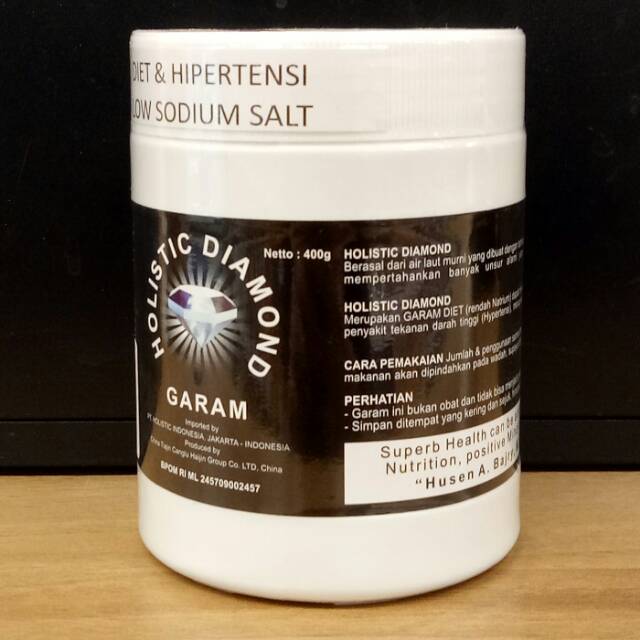 

HOLISTIC DIAMOND GARAM 400GR - GARAM LAUT DIET & HIPERTENSI - LOW SODIUM SALT