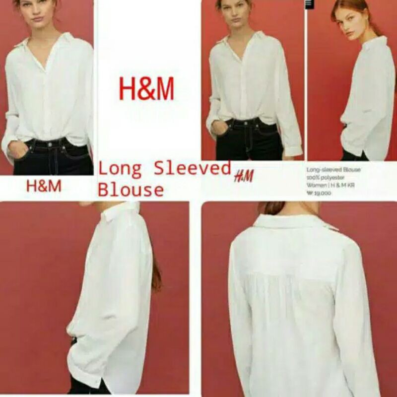 Kemeja Wanita Long - Sleeved Blouse  Super Halus &amp; Lembut Original Branded