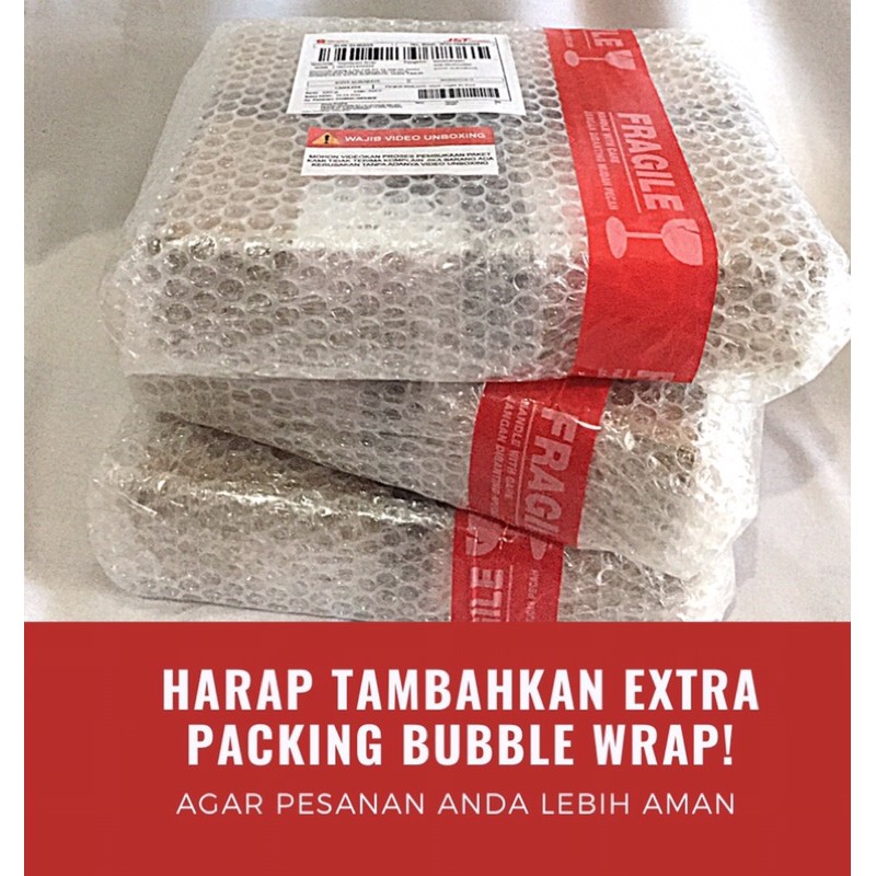 

EXTRA PACKING BUBBLE WRAP | TAMBAHAN BUBBLE WRAP PENGIRIMAN