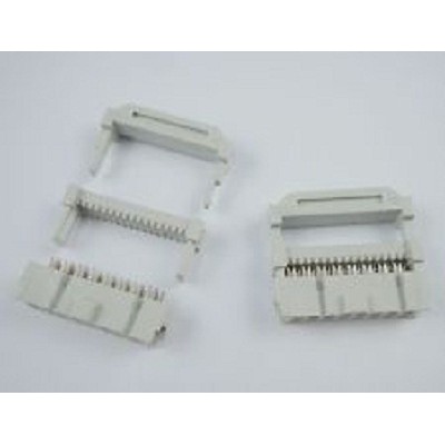 Socket Header Konektor IDC 16p 16pin Running Text putih