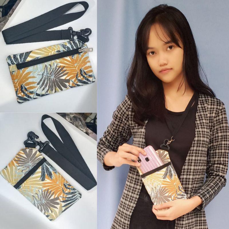 hangging wallet  SAKO CANVAS DOMPET KOREA DOMPET WANITA MURAH produk lokal slingbagkonveksi