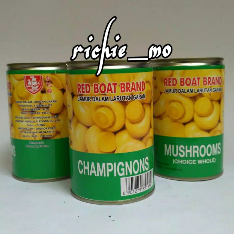 

Jamur Moku Kaleng 425gr/ Jamur Kancing/Champignons Mushroom RED BOAT BRAND