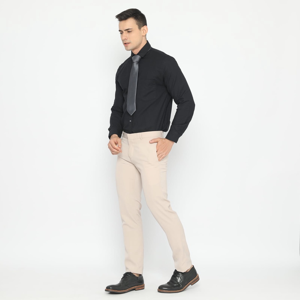 ESCROW CELANA PANJANG HIGHTWIST SLIM FIT BEIGE KREM