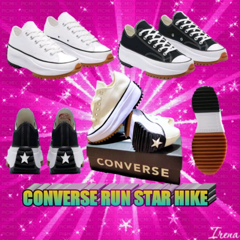 CONVERSE RUN STAR JW ANDERSON OX BLACK WHITE SEPATU SNEAKER WANITA TERBARU