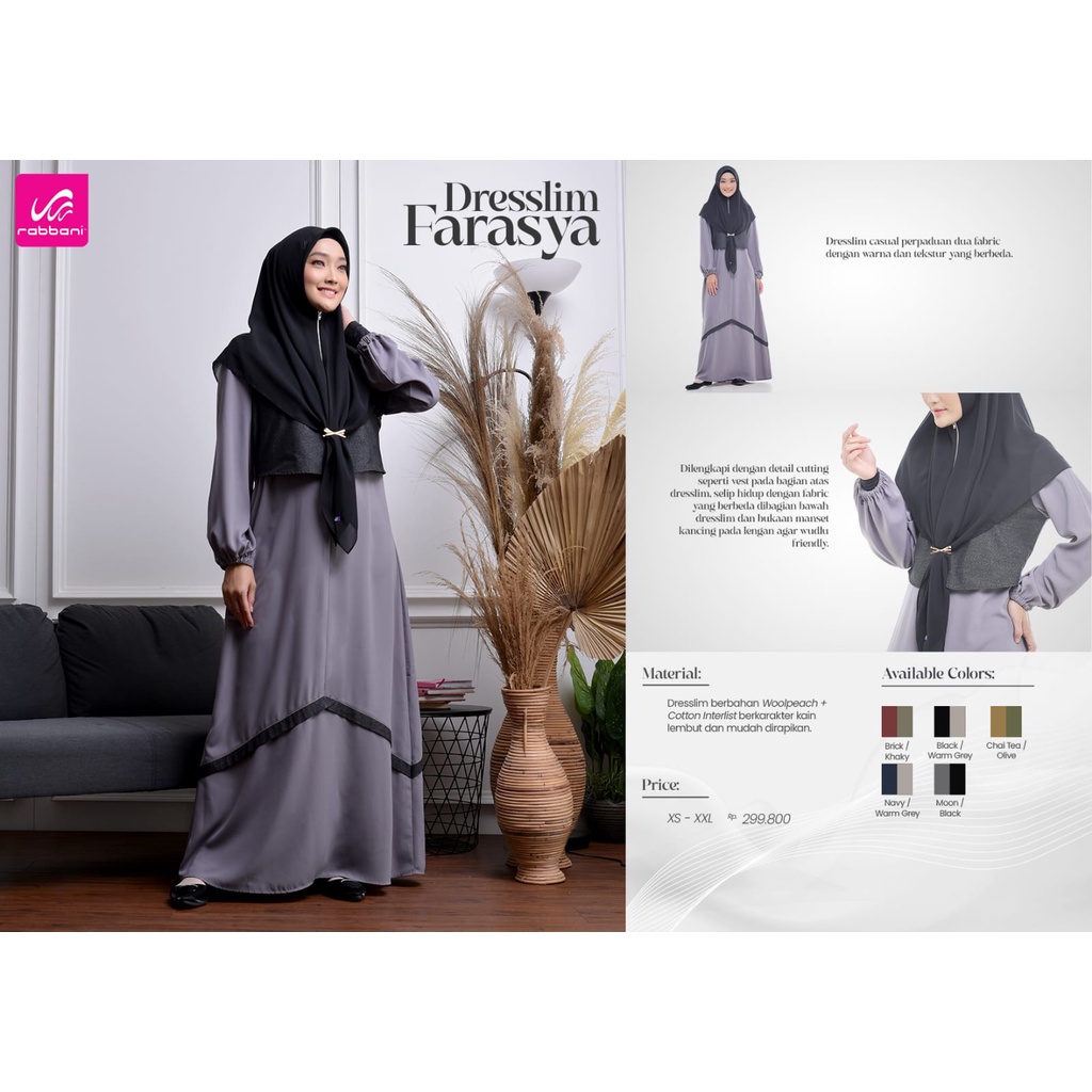 DRESSLIM FARASYA RABBANI / GAMIS TERBARU RABBANI FARASYA