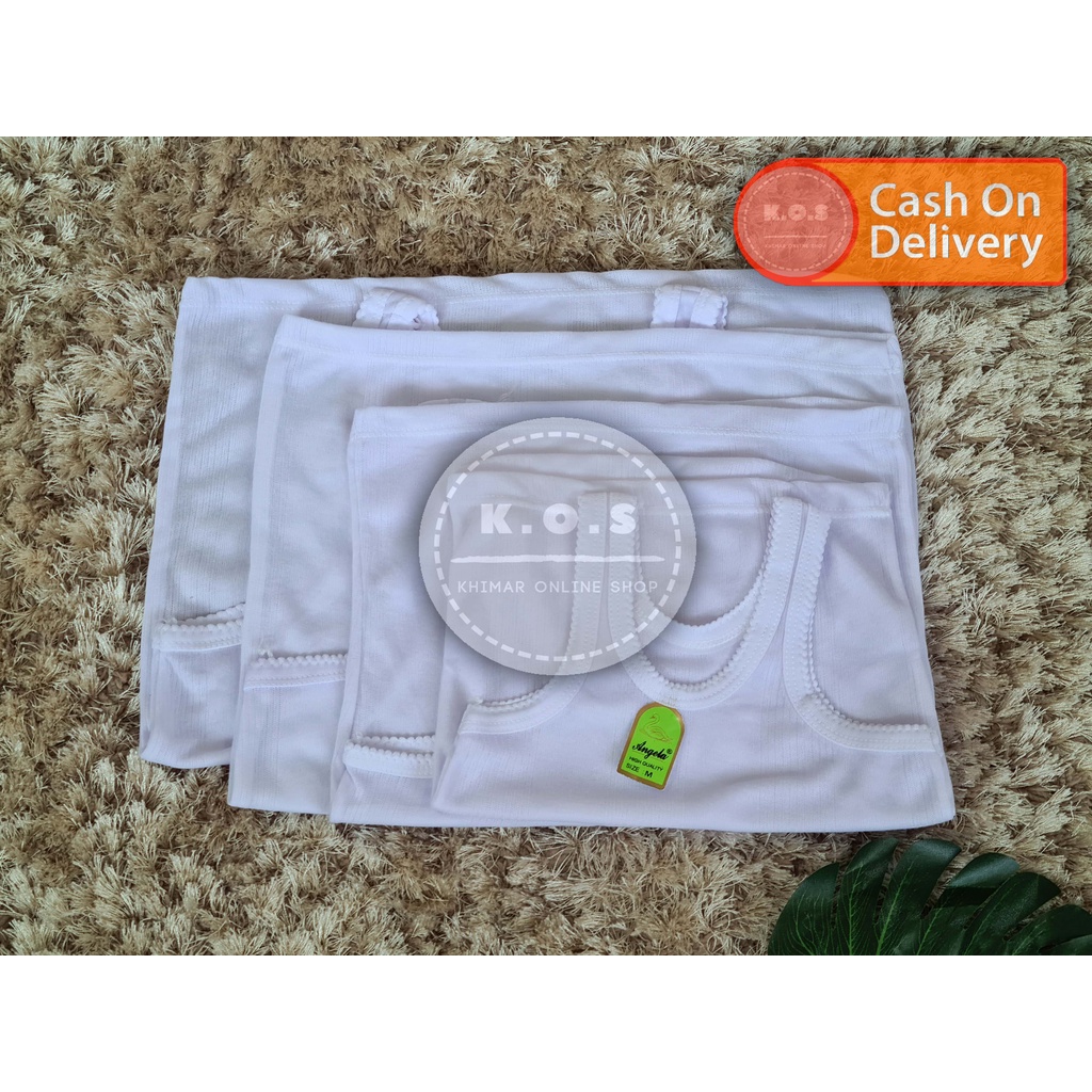 kaos dalam anak singlet anak unisex terlaris khusus putih ukuran s,m,l,xl,3l