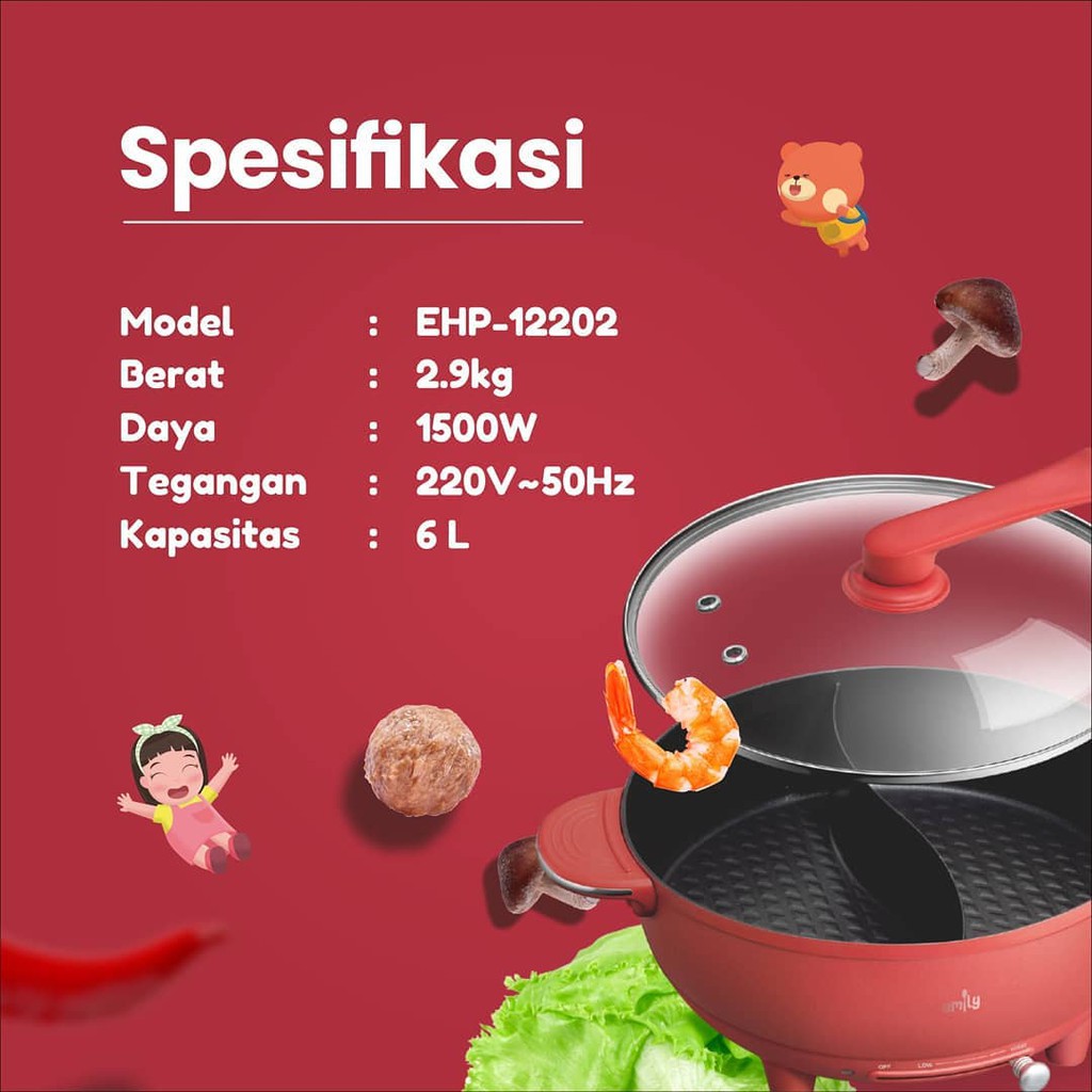 EMILY ELECTRIC HEAT PAN / EMILY / PERALATAN MASAK