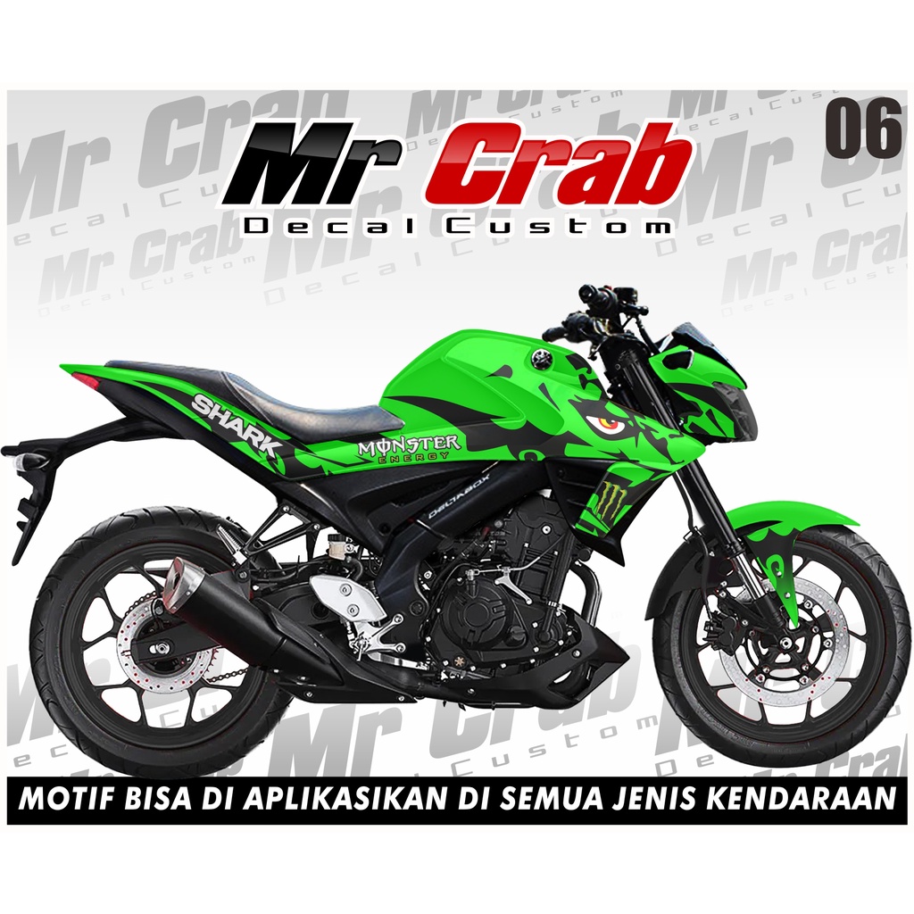 DECAL VIXION R - Sticker Decal Variasi YAMAHA VIXION R  Motif TENGKORAK kode 06