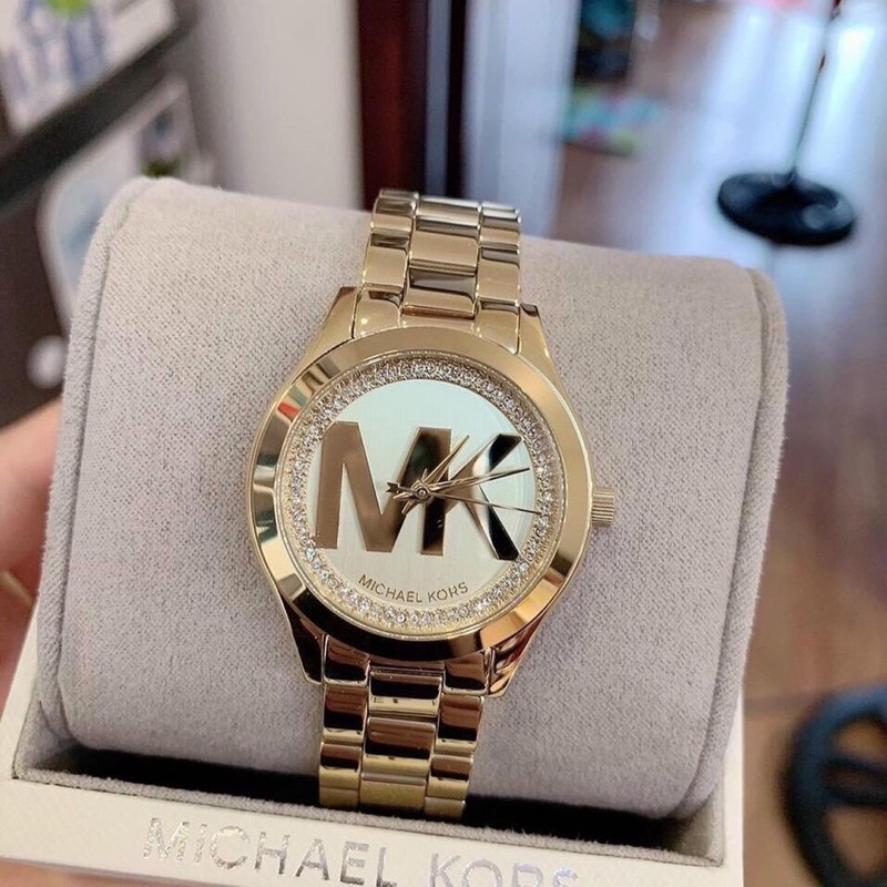 MICHAEL KORS MK 3477 GOLD ORIGINAL GARANSI 1 TAHUN