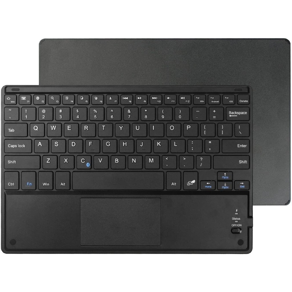 Keyboard wireless Bluetooth 10 inch lengkap dengan mouse touchpad size