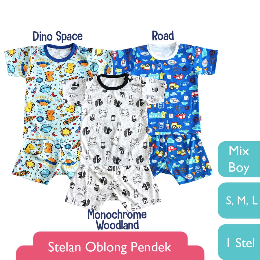 LIBBY 1 stel Stelan Oblong Pendek Motif Mix