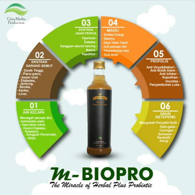 M-BIOPRO ASLI HERBAL PROBIOTIK AMPUH SOLUSI 1001 M BIOPRO MBIOPRO BIOPRO