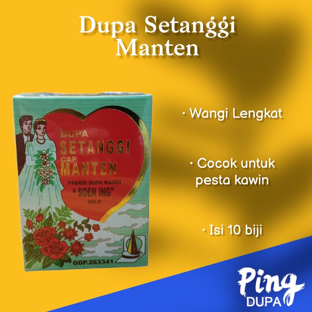 Dupa Tumpeng Cap Manten Legendaris Aroma Kuat Isi 10 biji