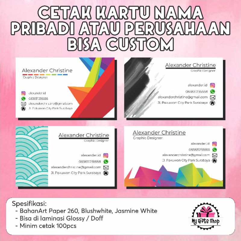 

CETAK KARTU NAMA OLSHOP / PERUSAHAAN / FREE BOX / FREE DESIGN