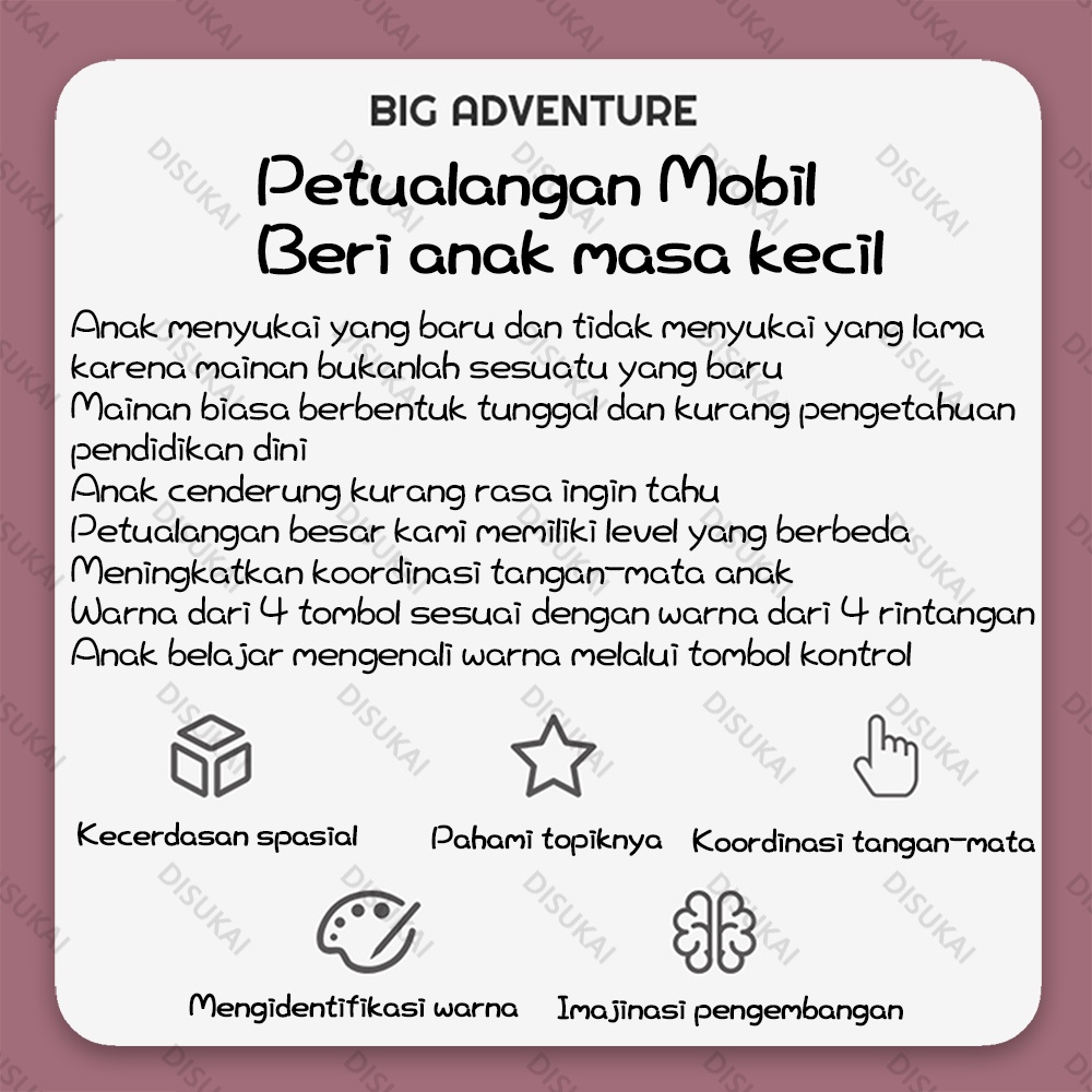 【Stok Baru】Mainan edukasi petualangan mobil Mainan edukatif, mainan puzzle, mainan anak