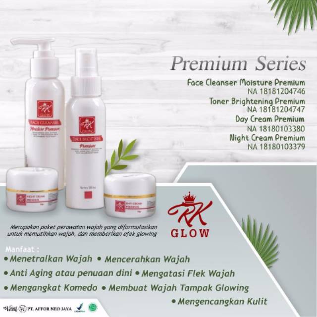 Kecantikan Beauty RK Glow Cream Whitening Glowing Skincare