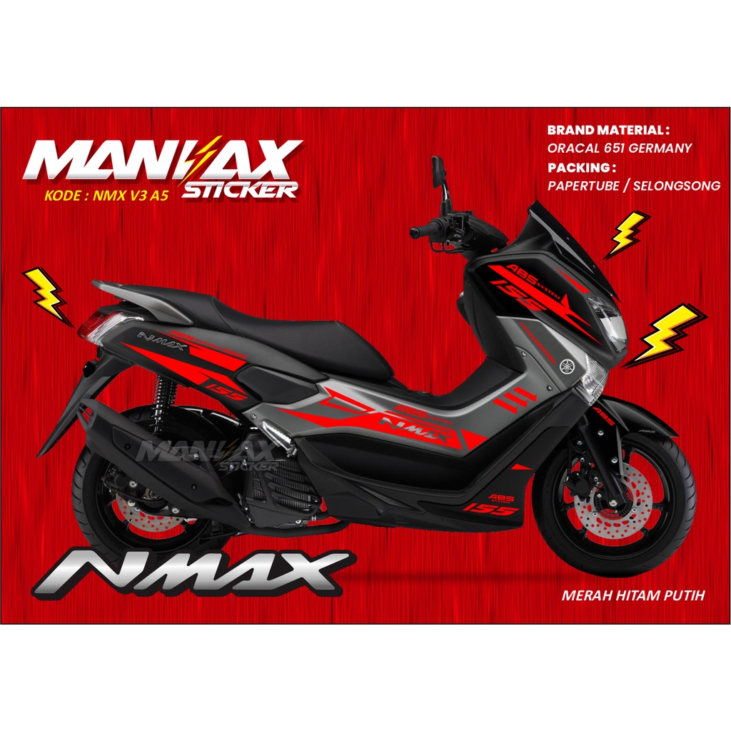 Striping Stiker Lis Body Motor Yamaha Nmax 2018 2019 - V3