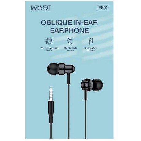 Robot RE20 Oblique In-Ear Deep Bass Ultra Light Wired Earphone Headset