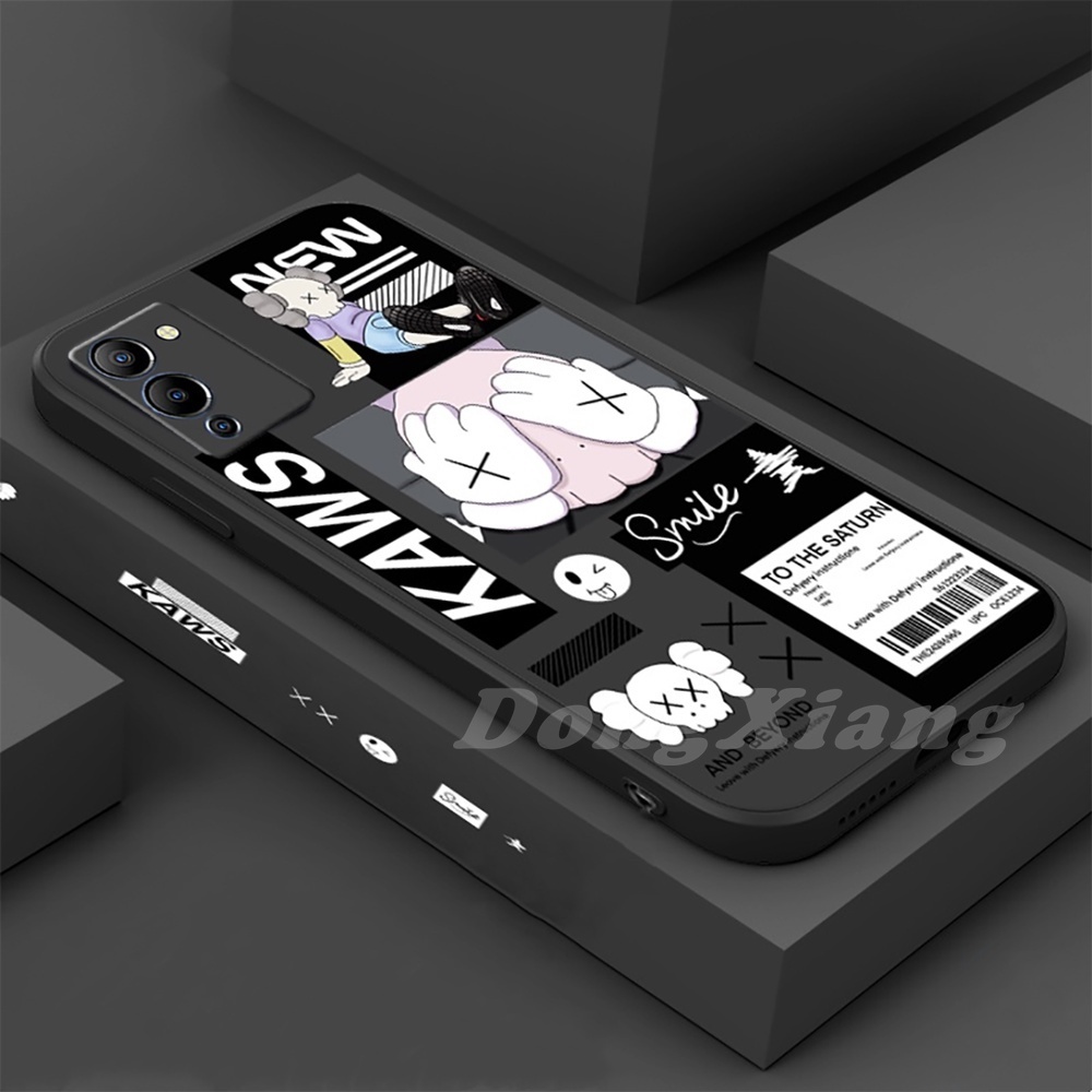 Casing Infinix Hot 30i Note 12g96 Note 11panas 11S NFC Hot 11play 10play 9play Smart5Smart 6panas 10S Tide Merek Kaws Silikon Sesame Street Smile Matte TPU Soft Phone Cover