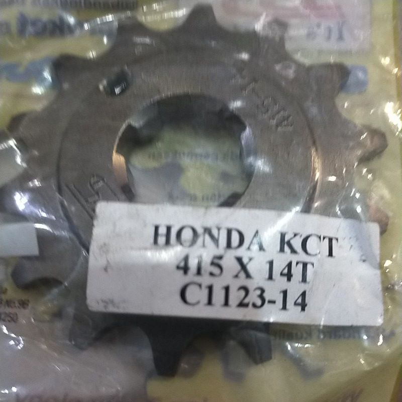 SSS GEAR GER DEPAN 415 JUPITER VIXION R15 MEGAPRO GL CB150R SUPRA SATRIA FU SMASH SHOGUN GIR FRONT SPROCKET-Sss 415x14 kct.tiger