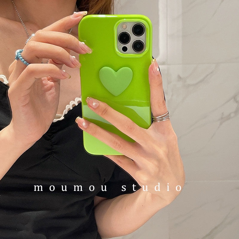 Soft Case Pelindung Motif Hati Warna Permen Untuk Iphone 13 7 8 SE 2020 7P 8Plus X XS XR 11 12 Mini Pro Max