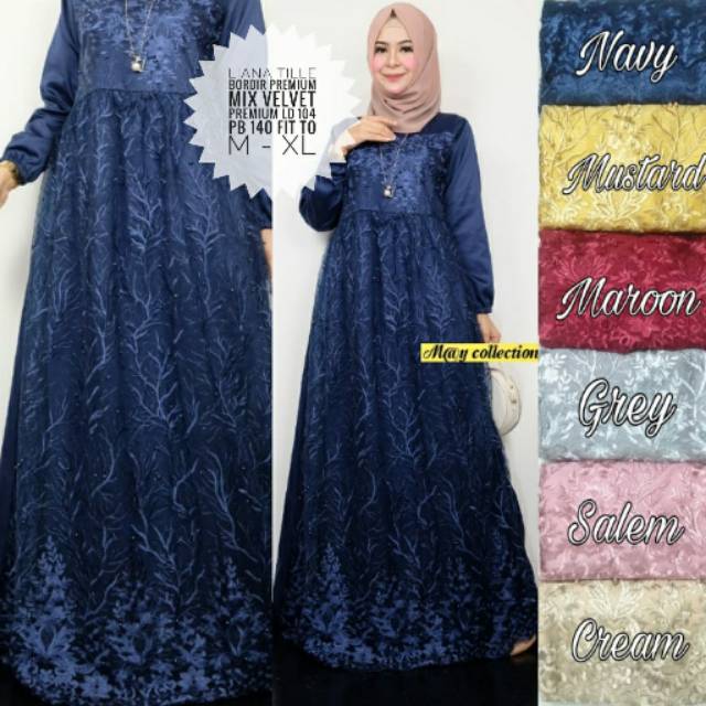 Lana tile mix velvet farasya dres bruklat kondangan fit to m-xl