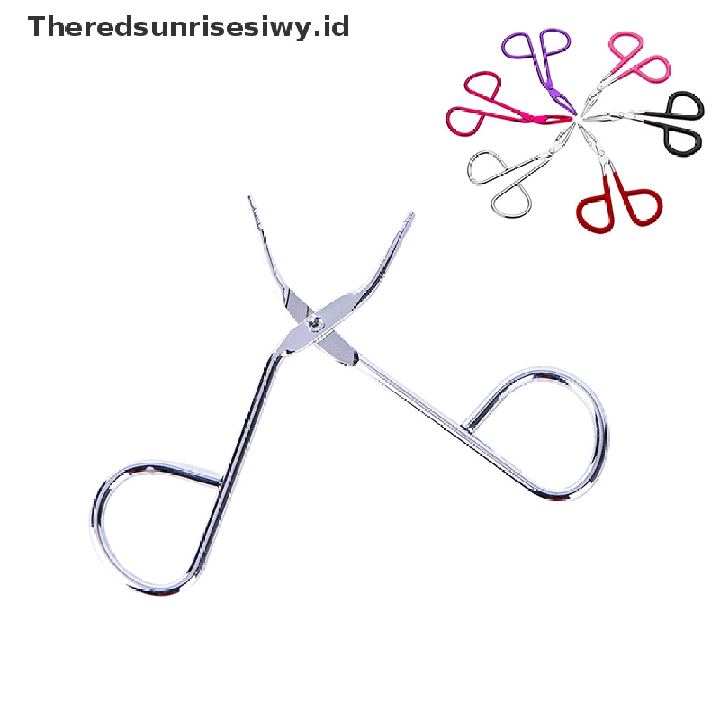 (Theredsunrisesiwy.Id) Gunting Pinset Alis Ujung Flat Bahan Stainless Steel