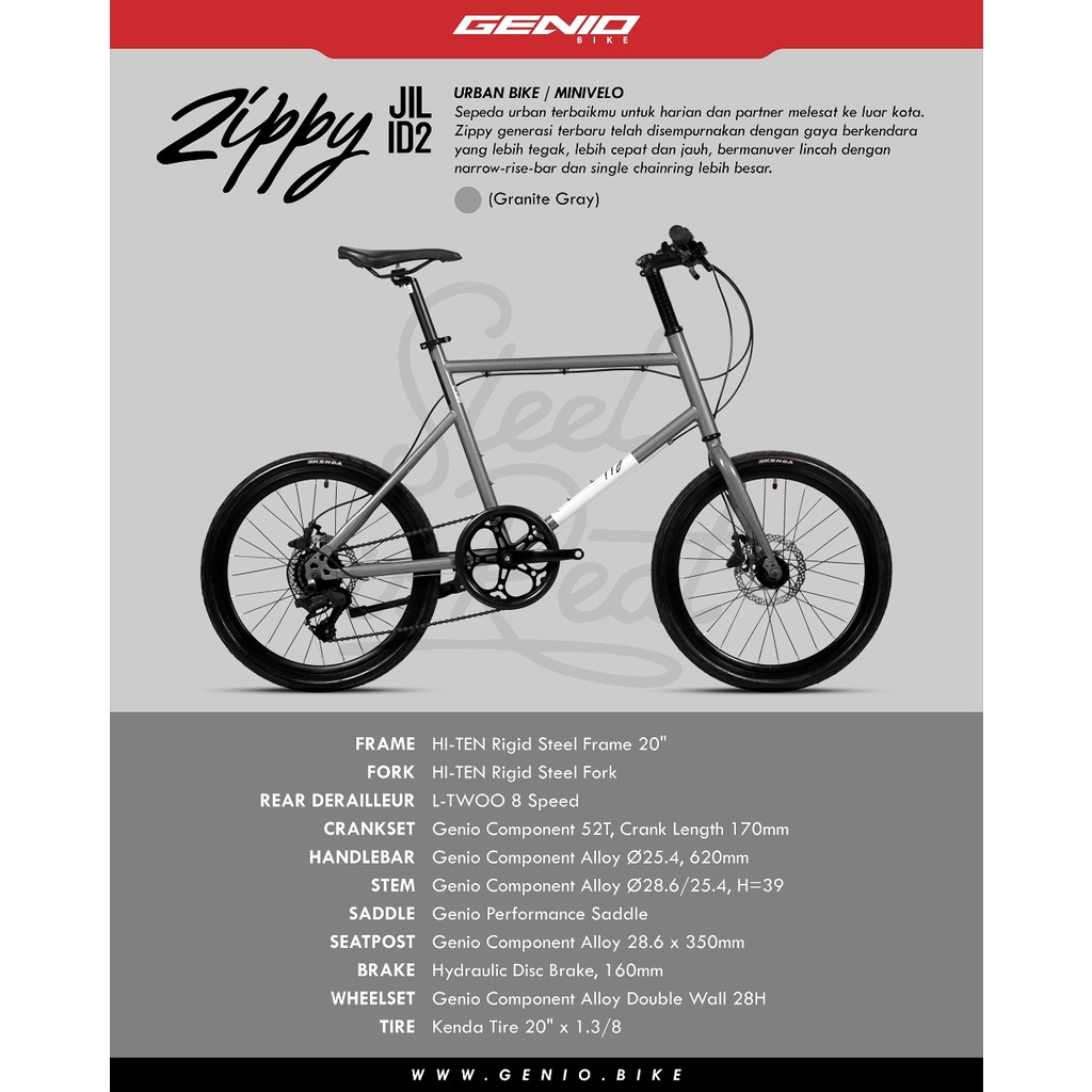Sepeda Genio Minivelo 20" ZIPPY Jilid 2