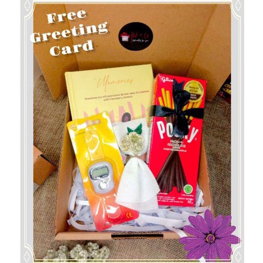 Hampers Box Hadiah Kado Untuk Pasangan Tasbih Digital Bando Scrunchie Lucu Cantik