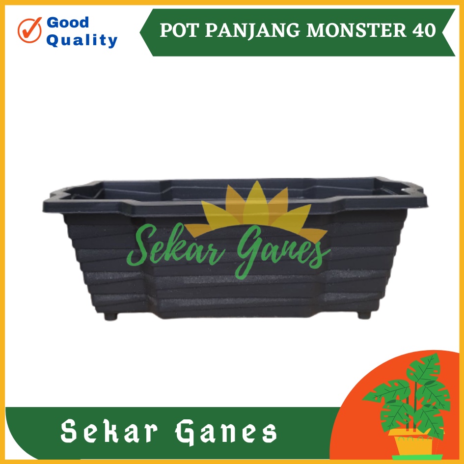 Pot Monster 40 Hitam By Garden Of Love Pot Panjang Plastik Putih Murah Tanaman Mirip Pot Sgp 03 05