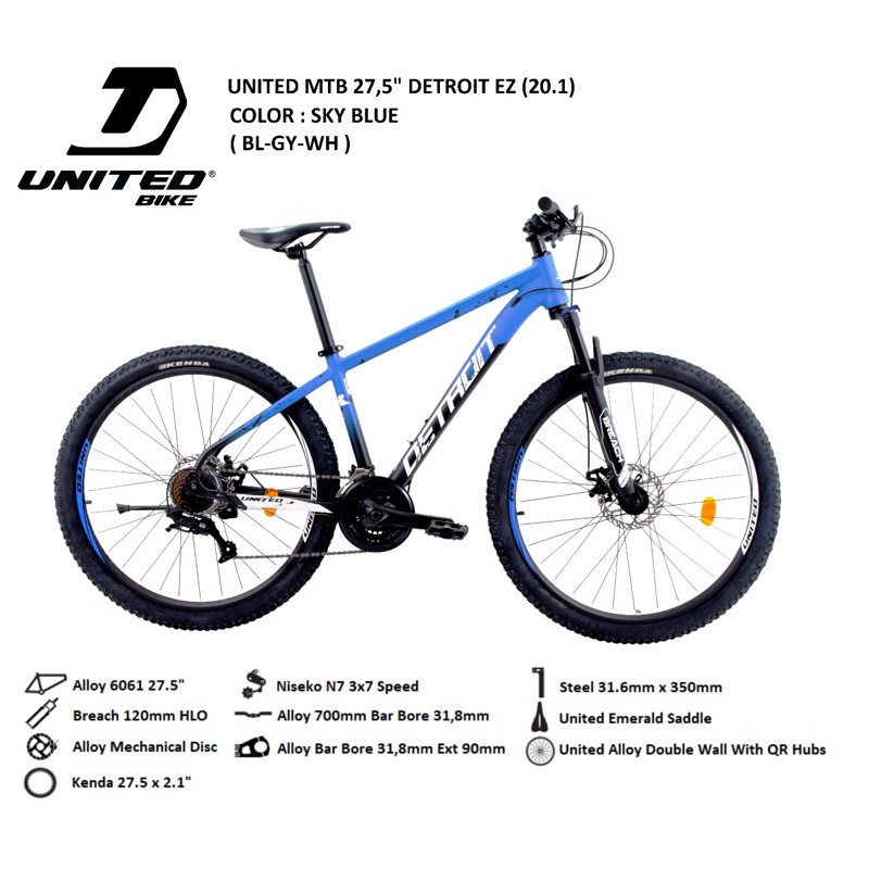 Sepeda Gunung MTB United Detroit EZ 27.5"