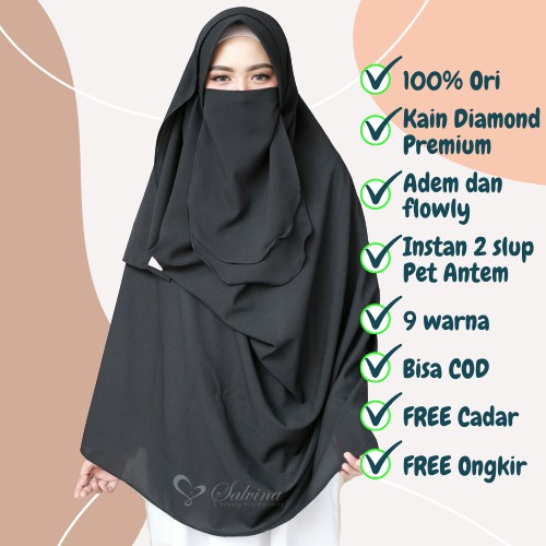 Pasmina Instan 2 Lubang ato Pashmina Instan Diamond