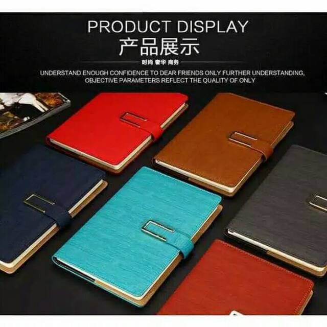 

Buku Catatan A5 Binder kulit Agenda Cover kulit Buku Tulis Mewah Elegan