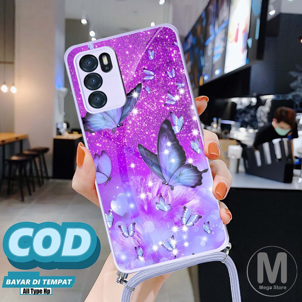 OPPO A16 [MGM-04] Softcase Kaca Warna + Tali Oppo A16 | Case A16 | Casing Oppo | All Type Hp | Softc