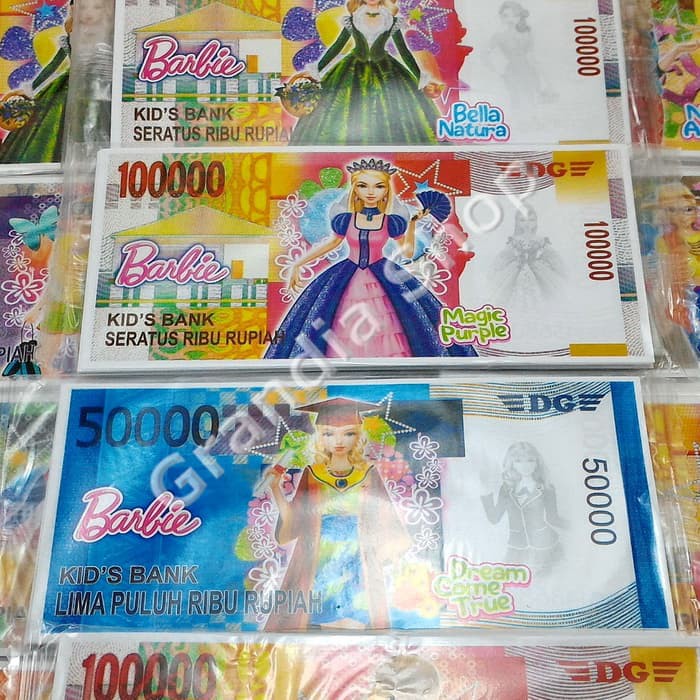 Terlaris - Uang Kertas Mainan motif Barbie - [DNY]