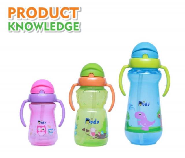 Dodo Bottle Animal Caracter Cup | Sport Handle Cup BPA Free Botol Minum Anti Tumpah Sisi Pegangan