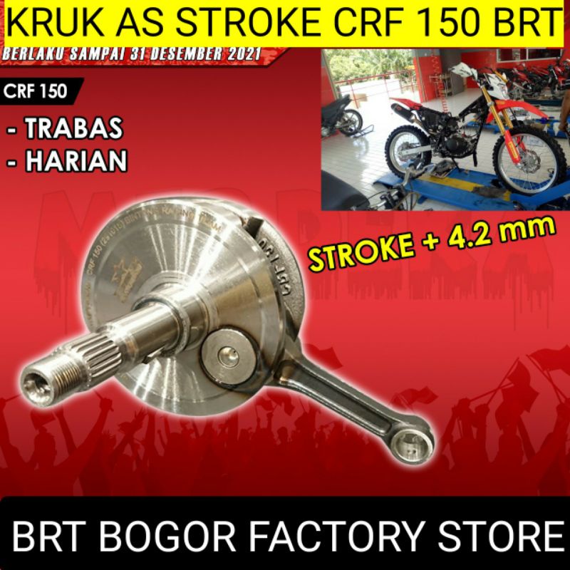 KRUK AS STROKE CRF BRT SETANG SEHER BANDUL CRF STANG PISTON STROKE CRF +4.2mm Kruk as bandul brt racing