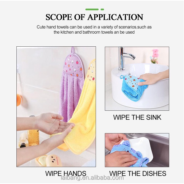 Lap Tangan Handuk microfiber Hand Towel Gantung Kain Lap Serbet pengering tangan basah di dapur kamar mandi wastafel tempat cuci piring rapi mudah menyerap | GROSIRXPRESS