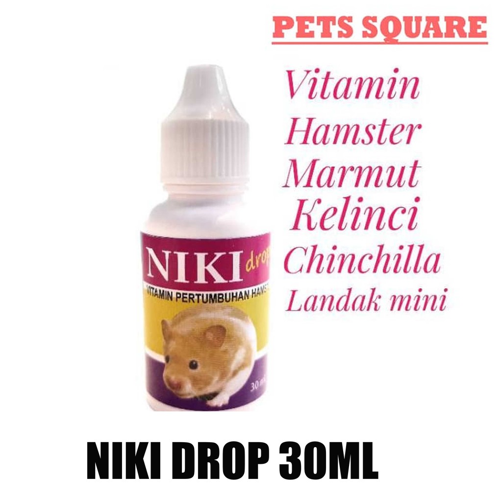 NIKI DROP 30ml vitamin hewan marmut kelinci hamster rabbit chinchila