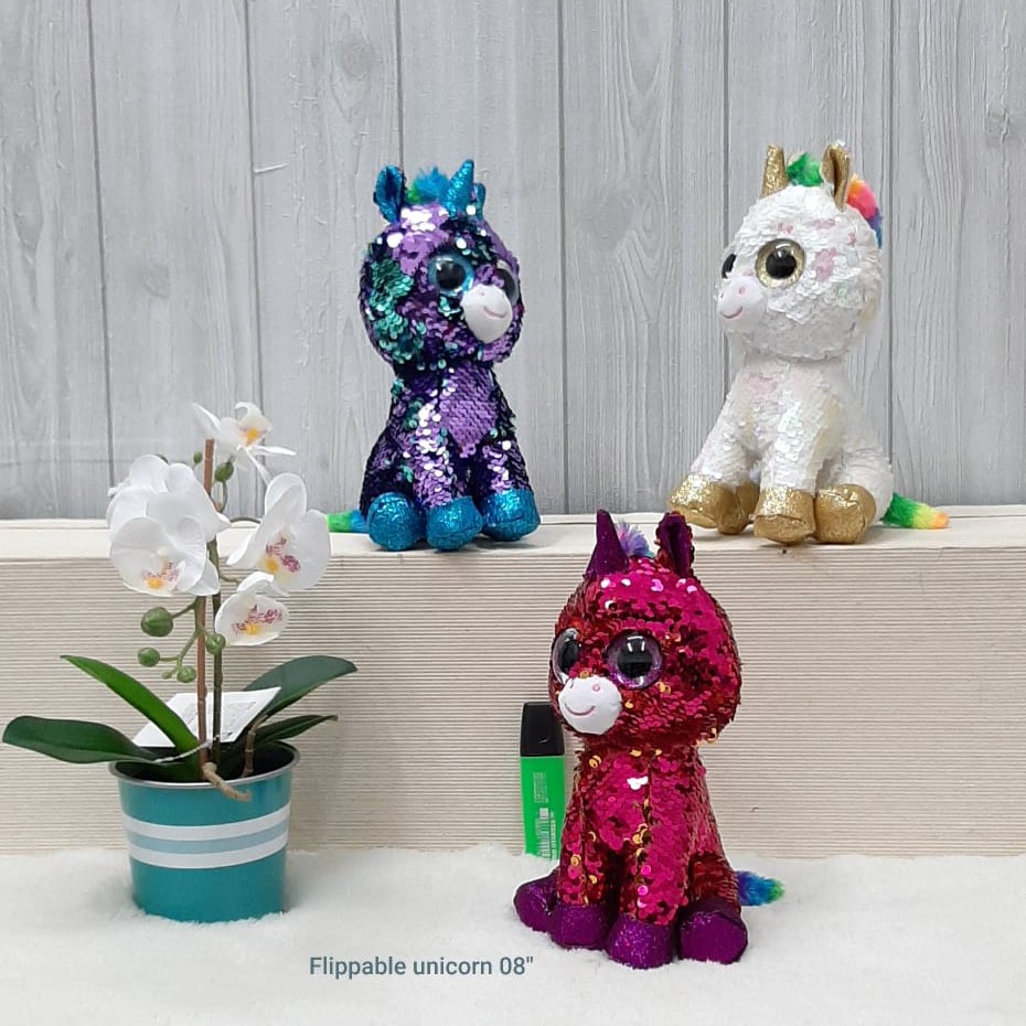 Boneka Sequin Unicorn Dholpine Dino Elmo Cookies 08&quot;/boneka karakter