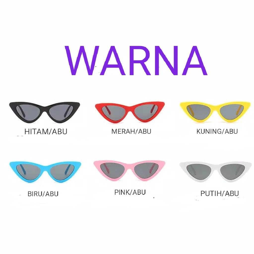 BIMBIM Korean Fashion kacamata Mata Kucing Kacamata Hitam Wanita/Pria Sunglasses