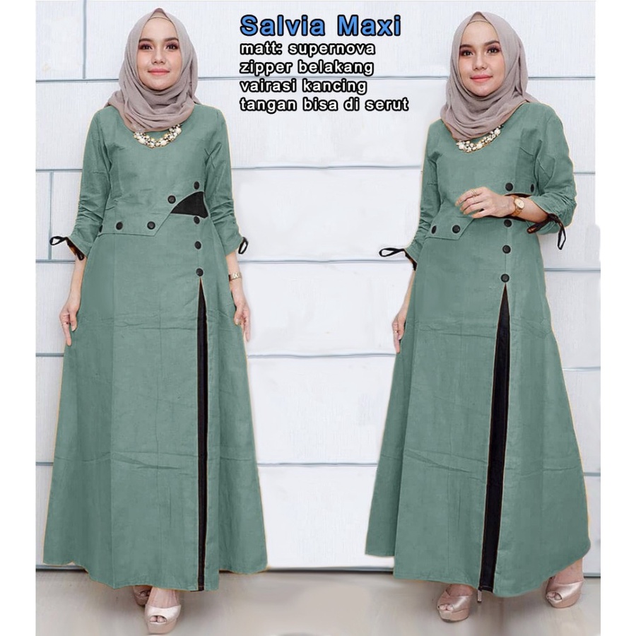 GAMIS MODERN SALVIA MAXI JUMBO MEWAH IMPORT ORI LEBARAN MEWAH BEST SELLER  GAMIS 2022 TERBARU PEREMPUAN SYARI CASUAL WANITA MURAH POLOS FASHION TERBARU DEWASA DRESS CANTIK BUSUI ELEGAN OOTD CEWEK MUSLIMAHQ2B5-3