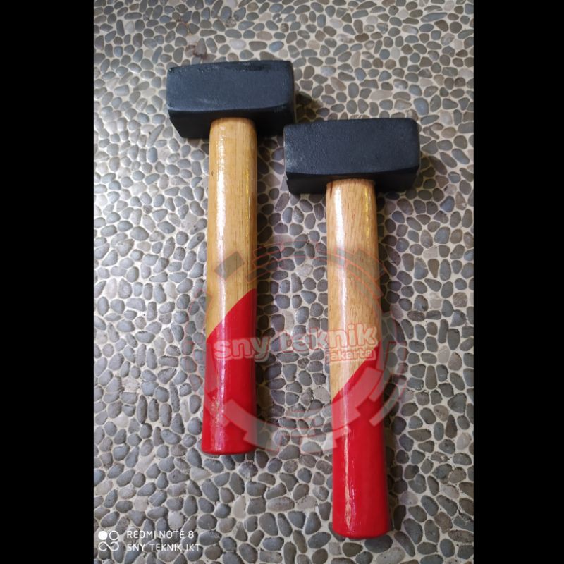 Original Palu Batu Gagang Kayu 5kg Model Kotak