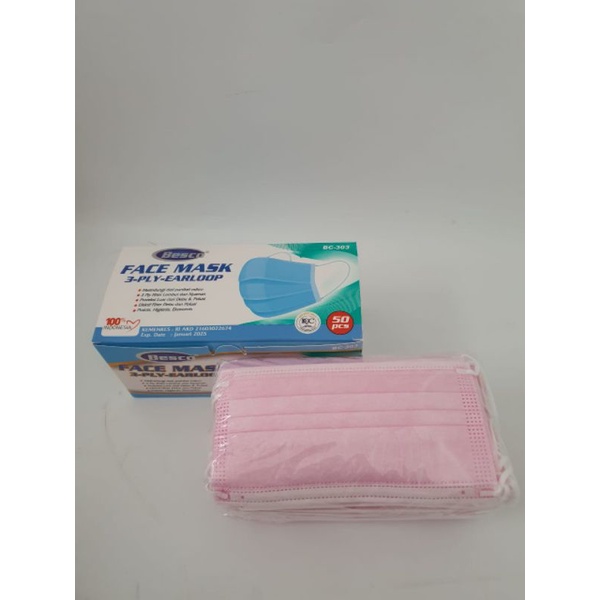 Masker 3Ply Earloop Masker BESCO Termurah