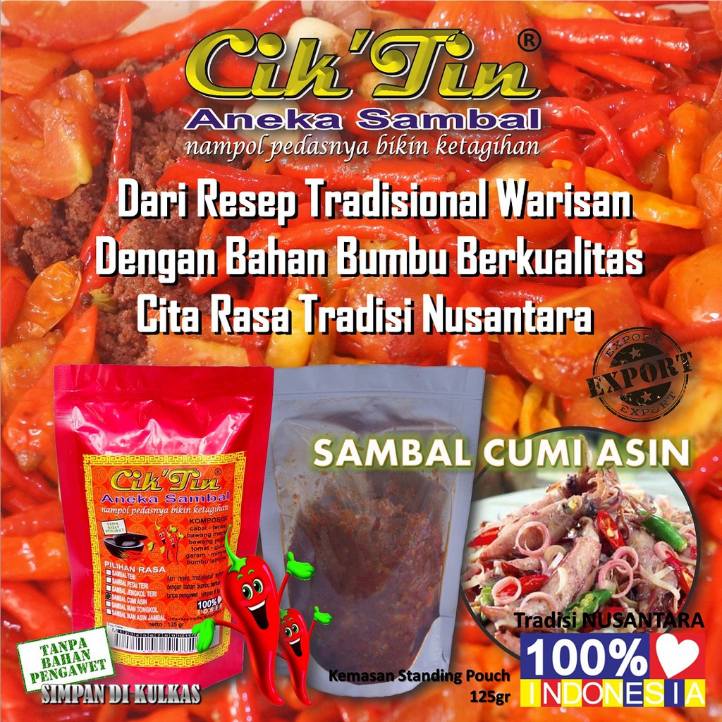 

Sambal CUMI ASIN - Cik'Tin 125gr