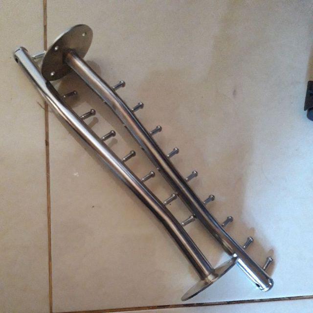 Hanger Gantungan Suling Belalai Tembok 9 12 Titik Paku Sekrup Tembok