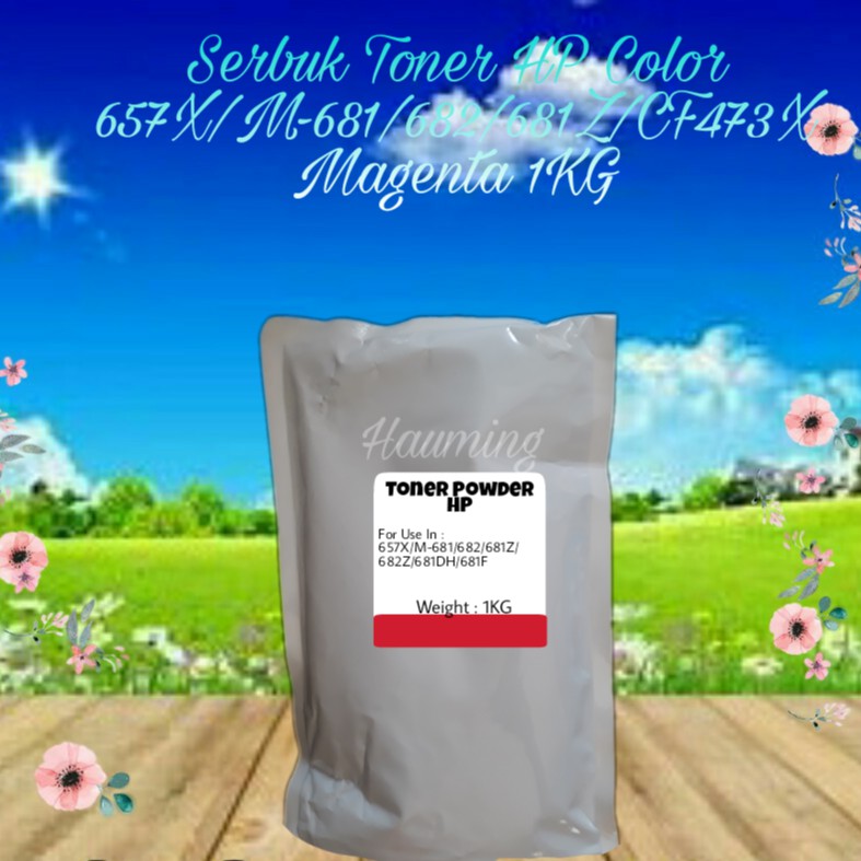Serbuk Toner Powder HP 657X 657A M681 M682 M681Z M682Z M681DH M681F CF473X CF473A Magenta 1kg