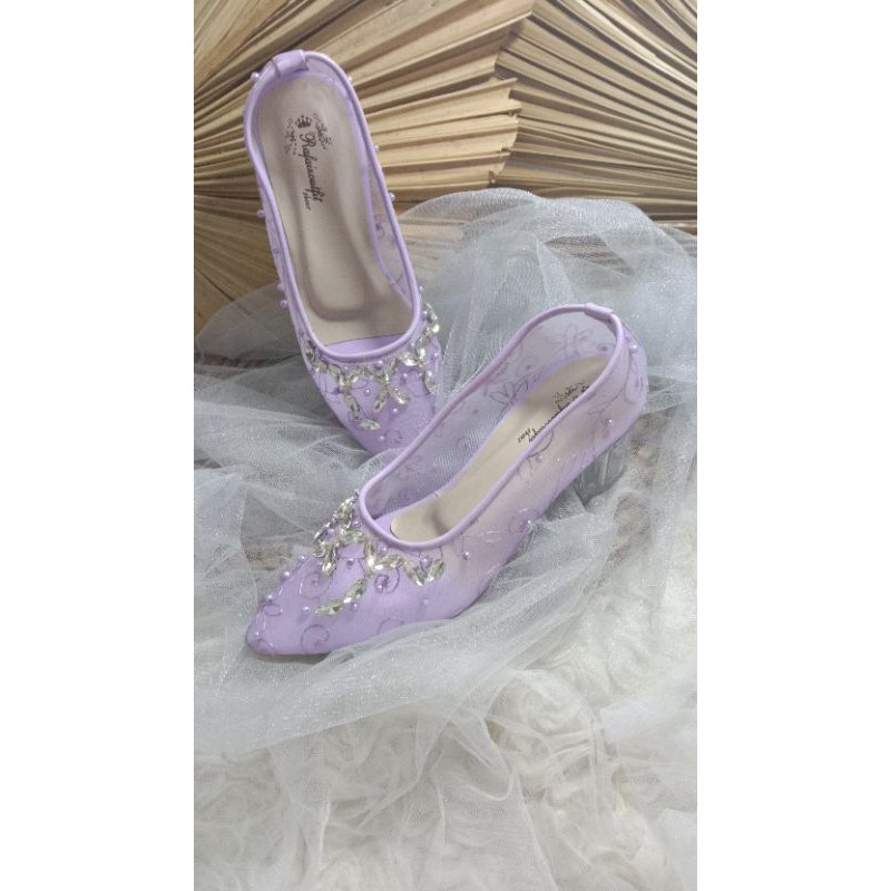 sepatu merrisa Lilac diamont 5cm