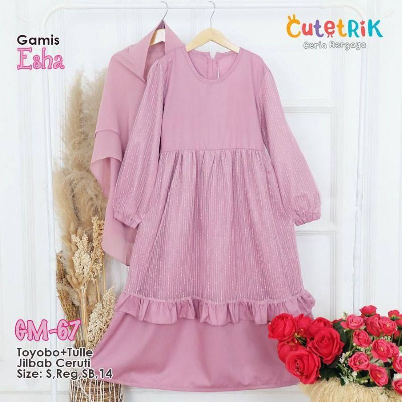 Baju Anak Perempuan Gamis Esha by CUTETRIK