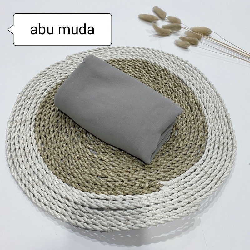 HIJAB PASHMINA INNER/JILBAB INNER/PASHMINA POLOS/175X70CM-ABU MUDA